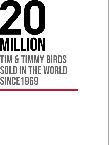 20 million Tim & Timmy Bird sold in the world since 1969