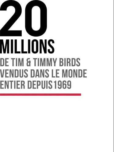 20 millions de Tim & Timmy Bird vendus dans le monde depuis 1969