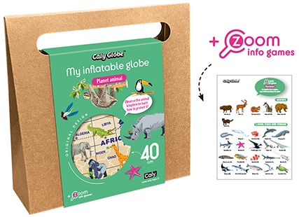 Caly Globe™ - Planète animaux - 40cm