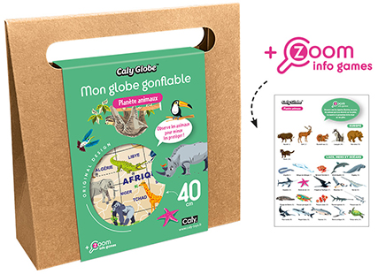 Caly Globe™ - Planète animaux - 40cm