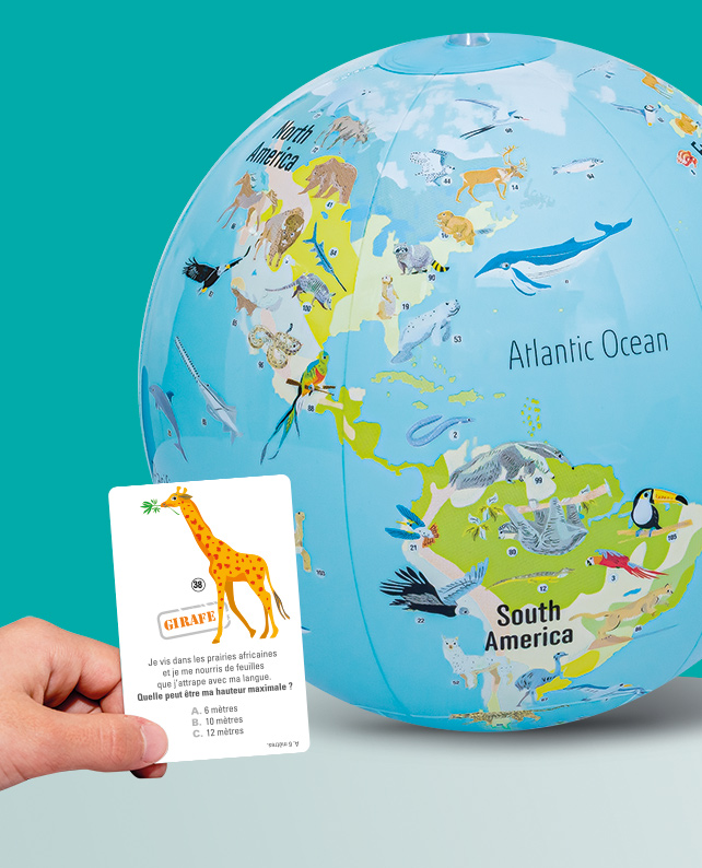 Caly Game™ - Stick'n Quiz - Animaux du monde