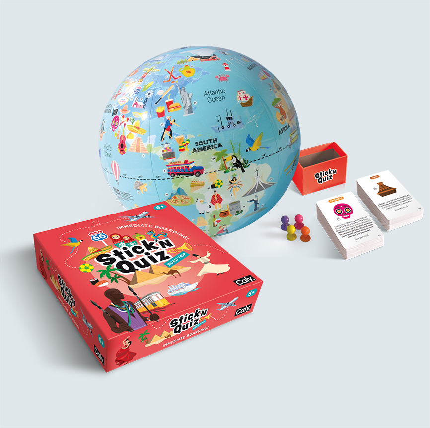 Caly Game™ - Stick'n Quiz - Road Trip